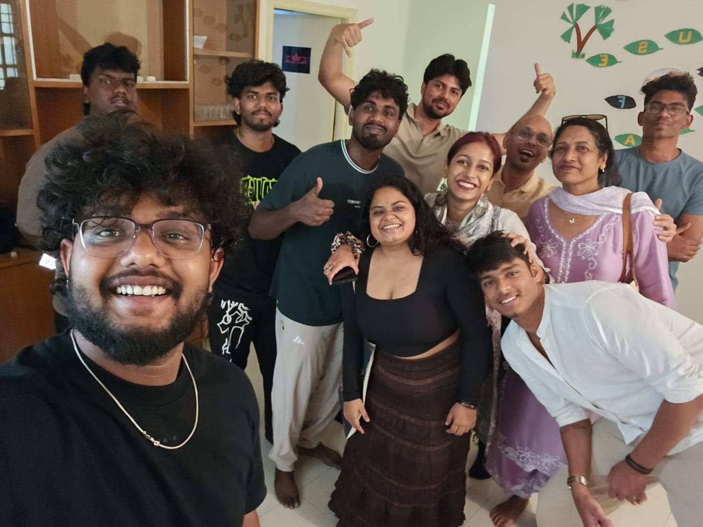 Group photo of guests after a Sunday session